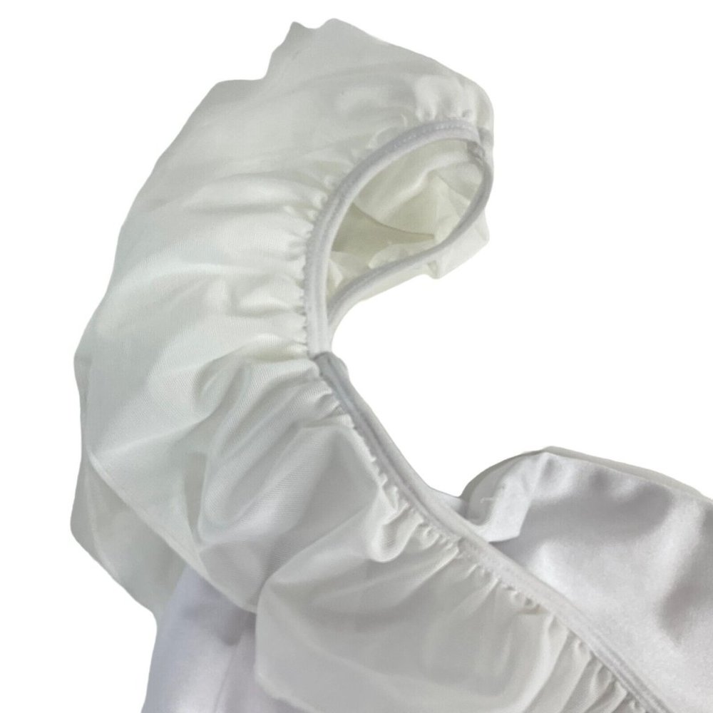 Tularosa Swimsuit Women's Sz XXS White Kimber One Piece Shoulder Ruffle $148 Nwt - Picture 6 of 16